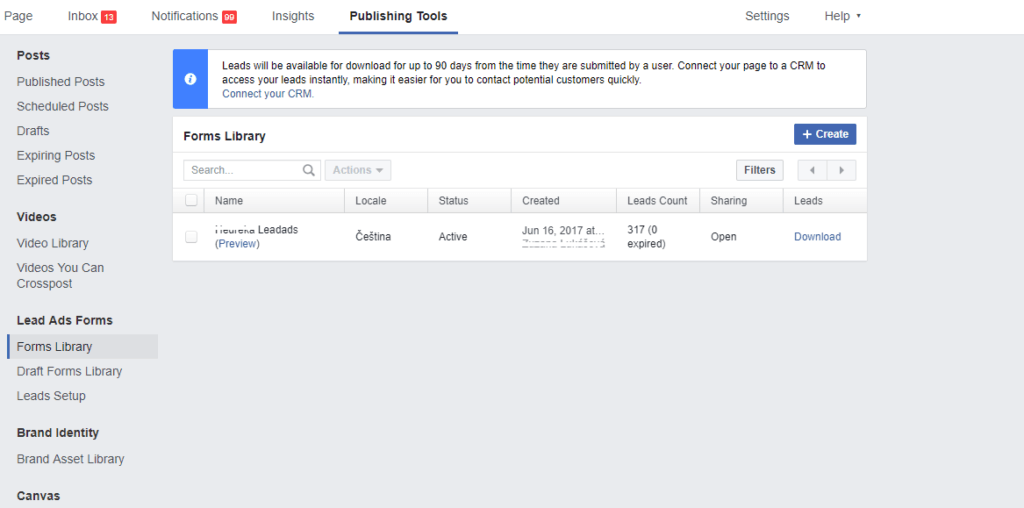 Facebook Lead Ad Forms Integration