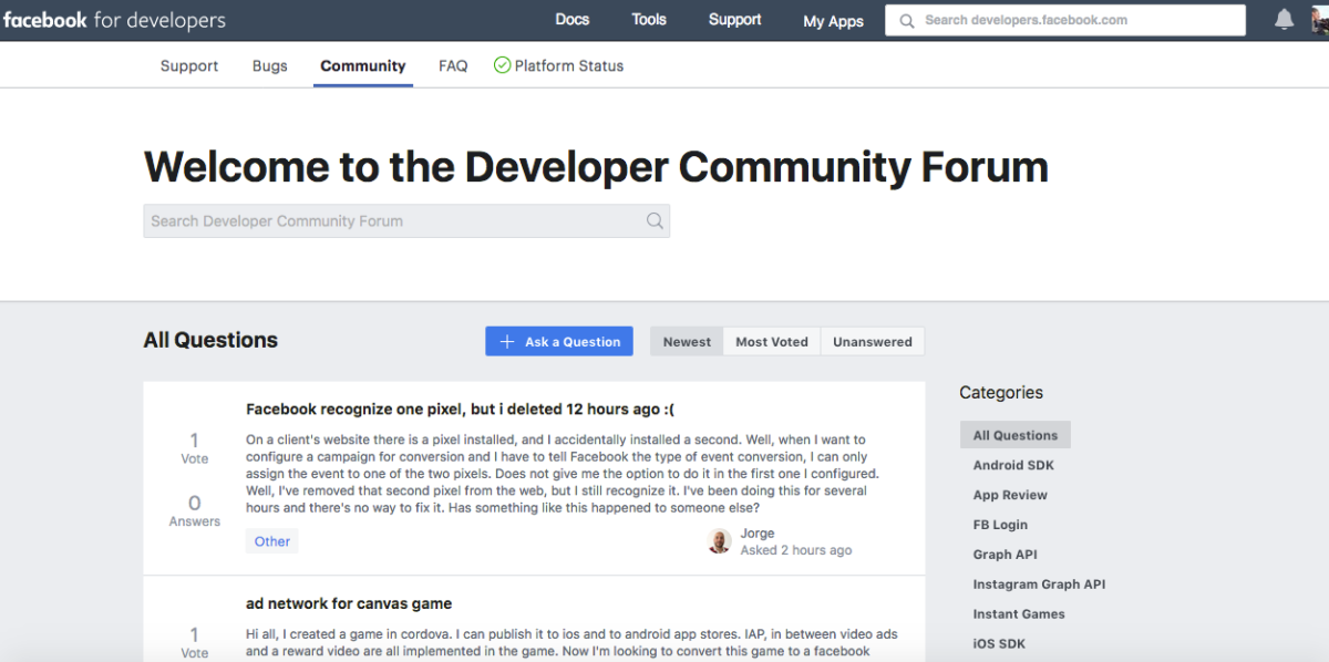 Developer Forum
