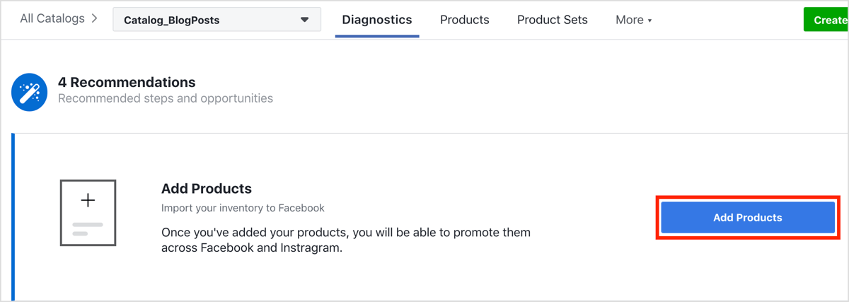 Add products to your product catalogue