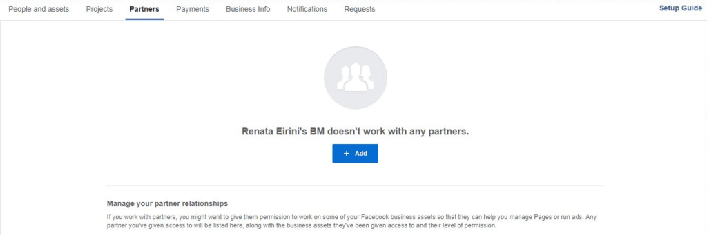 Facebook Business Manager: Giving Partner Access to Assets