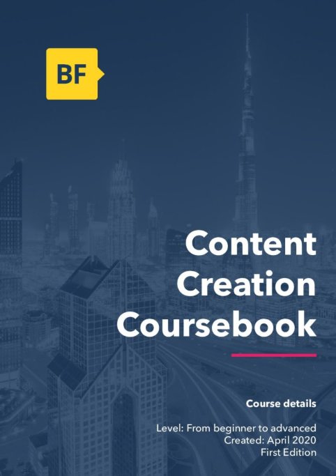 Content creation corse cover