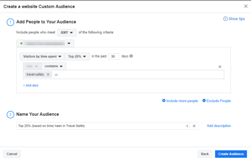 Create a custom audience