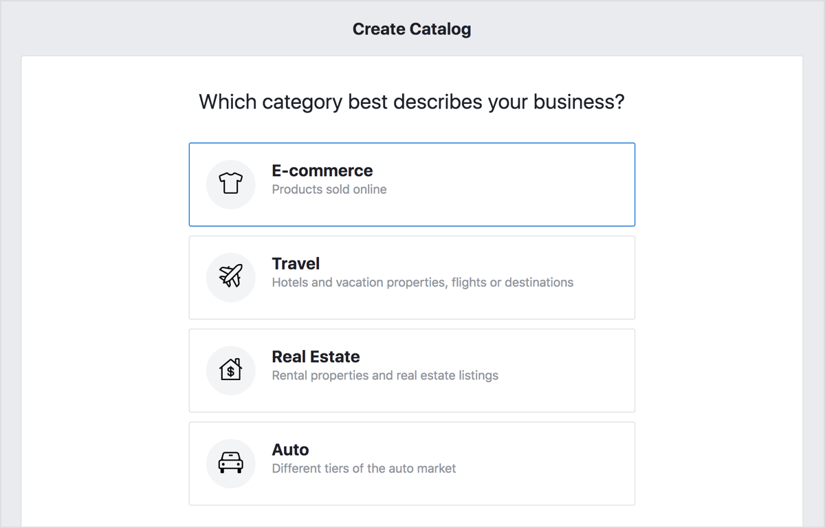 Create a product catalogue for e-commerce