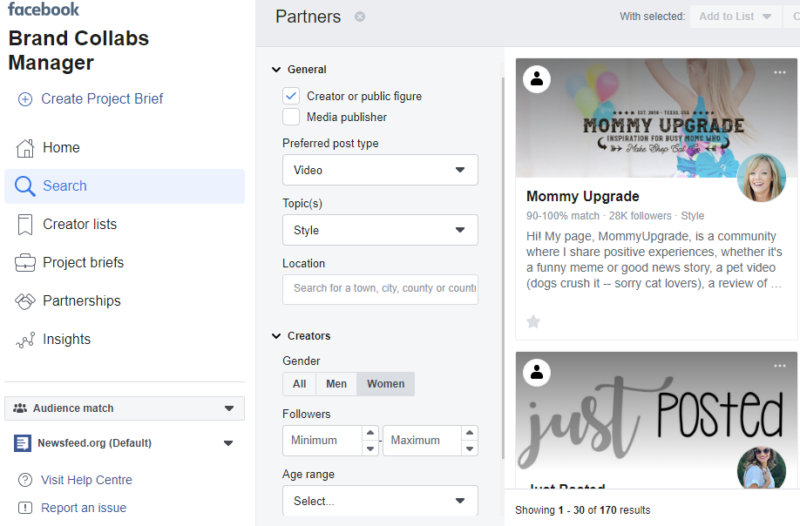 Facebook Brand Collabs Manager