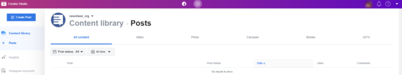 Instagram Creator - schedule posts