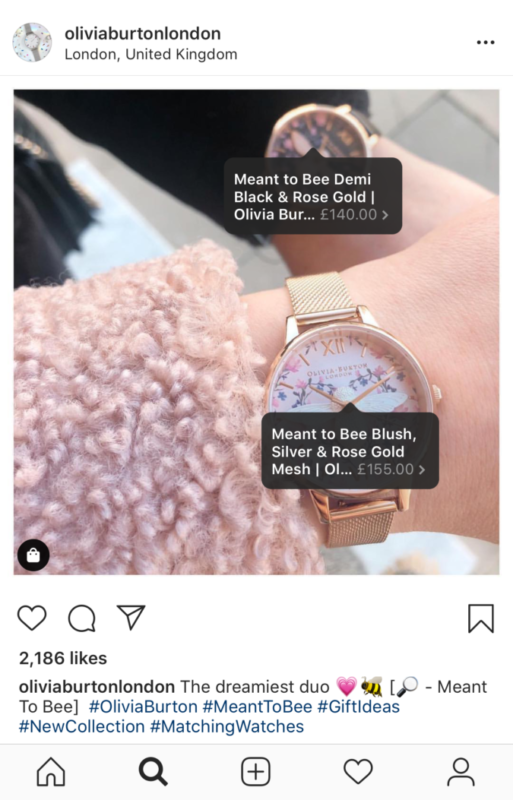 Instagram Shopping - Shopppable Instagram post