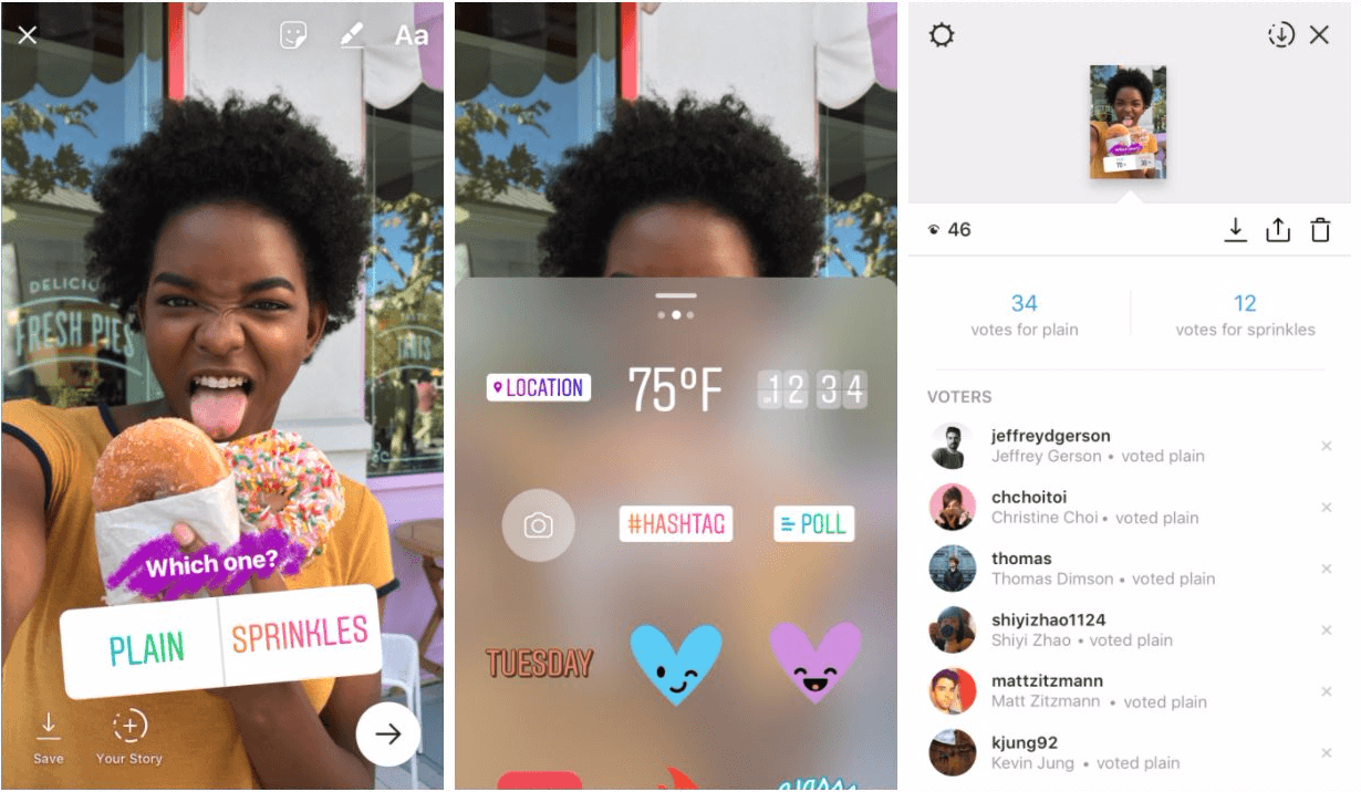 Download Instagram's stories become more interactive with polls | Newsfeed.org