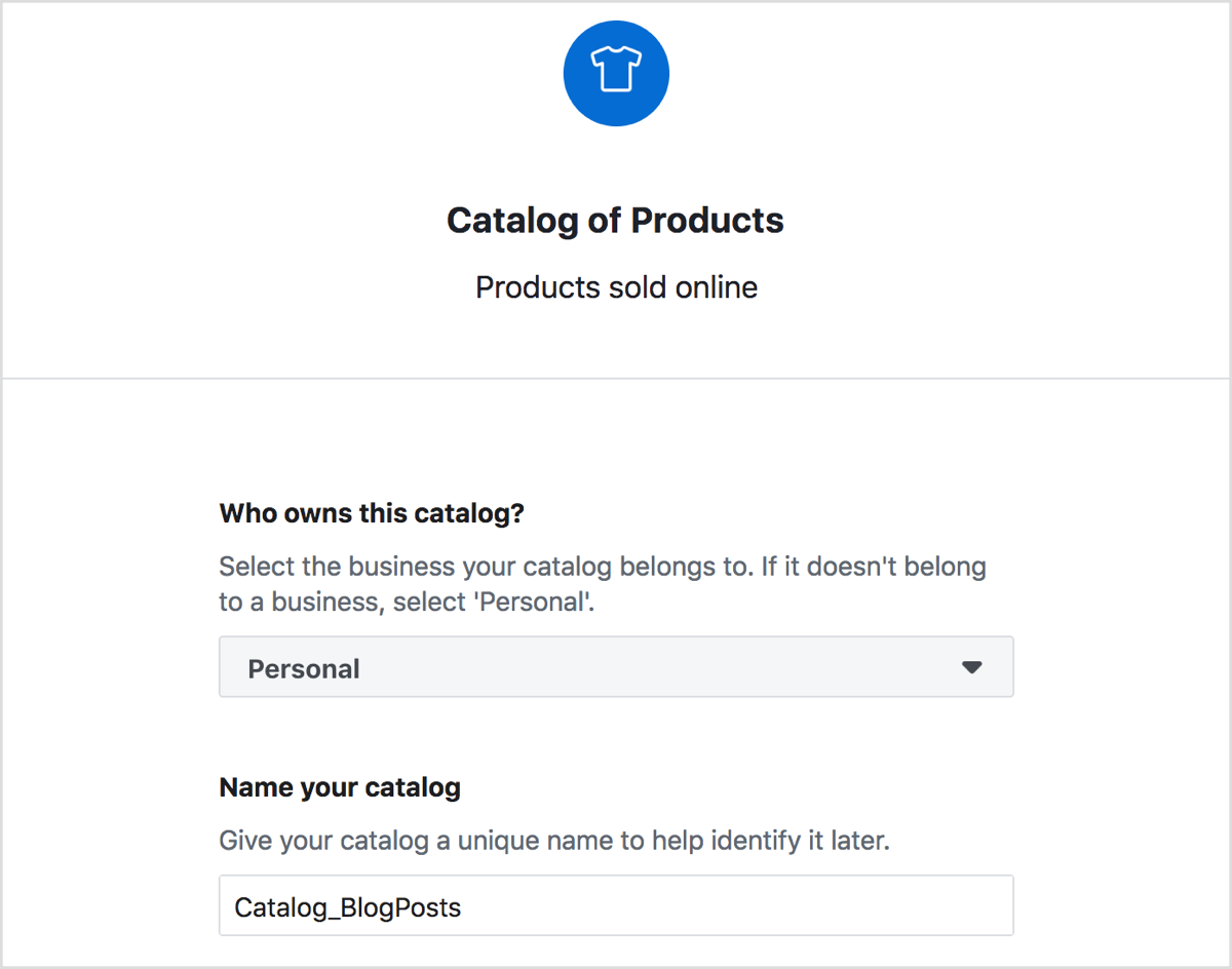 Naming a product catalogue