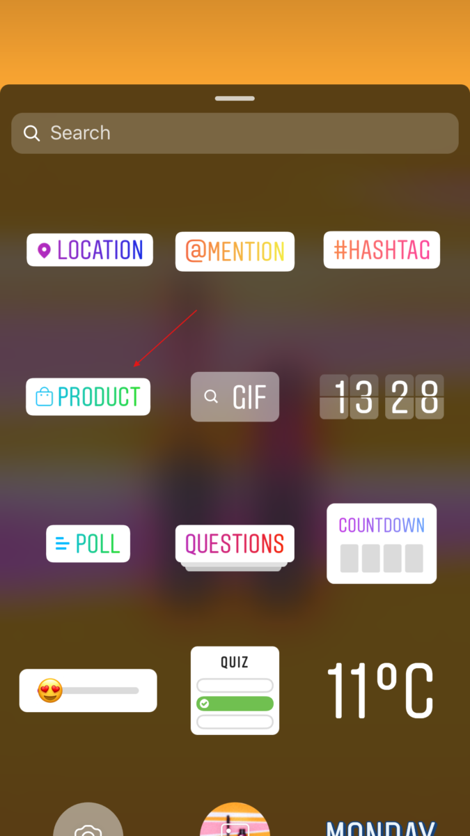 Use the product sticker to tag products on Instgaram Stories