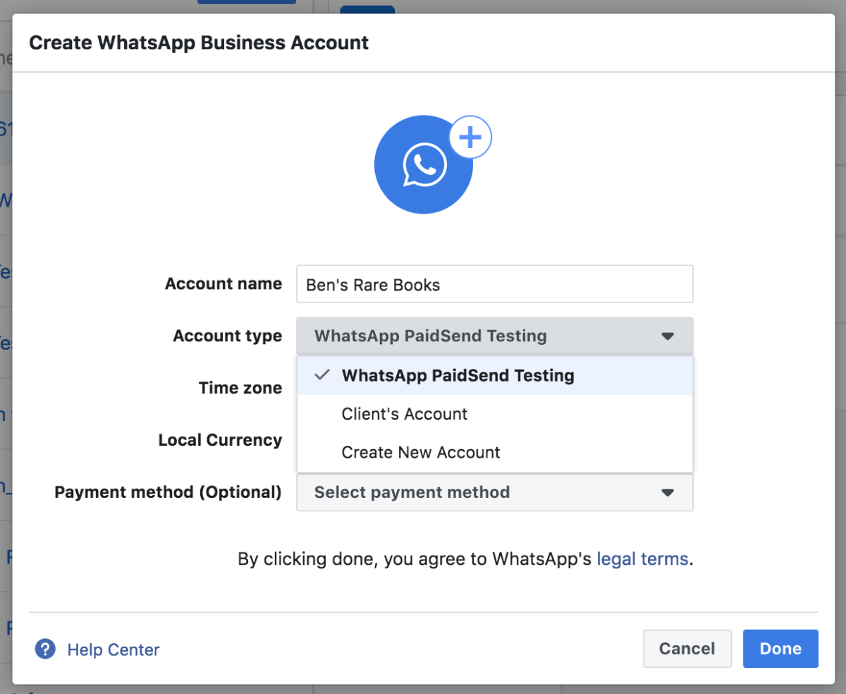 how to create whatsapp business account