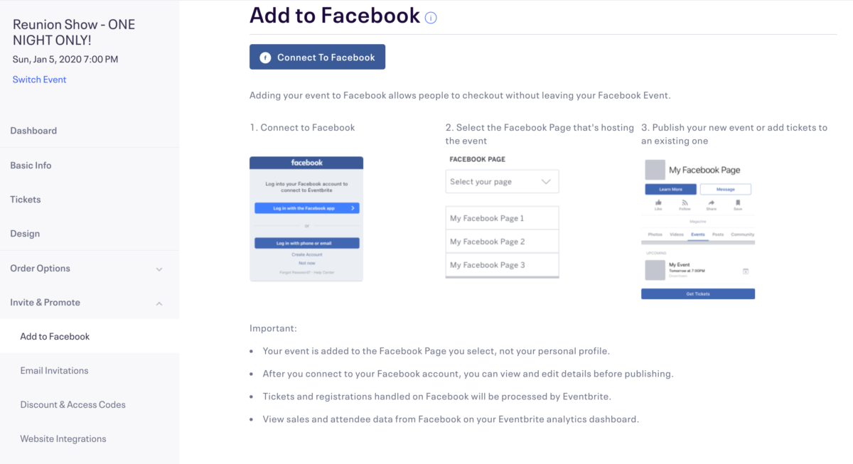 How does Facebook Ticketing work?