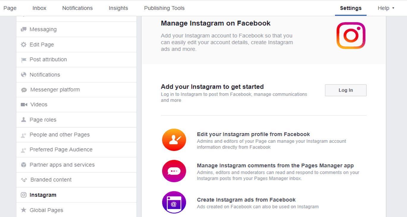 create instagram for facebook business page