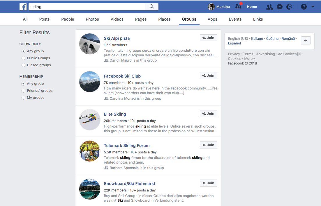 top usa groups on facebook