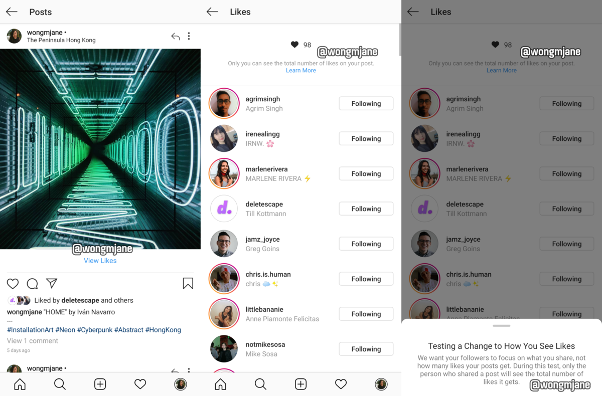 Instagram tests hiding the number of likes on posts | Newsfeed.org